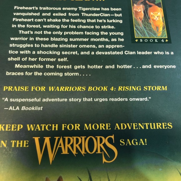 Vintage Warriors Series by Erin Hunter Set of 6 books 2003-2004 Cats Adventure - Picture 6 of 14